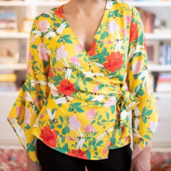 Betabrand Tops - Betabrand Perfect Blouse in Dragonfly